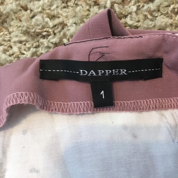 Dapper Sz 1 Floral Shorts Romper Pink Mauve Pocket - Picture 4 of 8